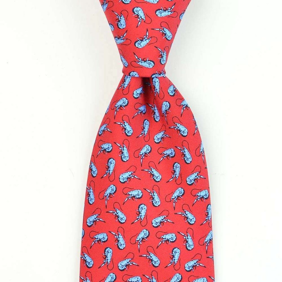 Kids * | Discounts Tossed Crawfish Boys Tie By Vineyard Vines