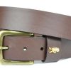 Kids * | Best Price Boys Leather Crawfish Belt Brown