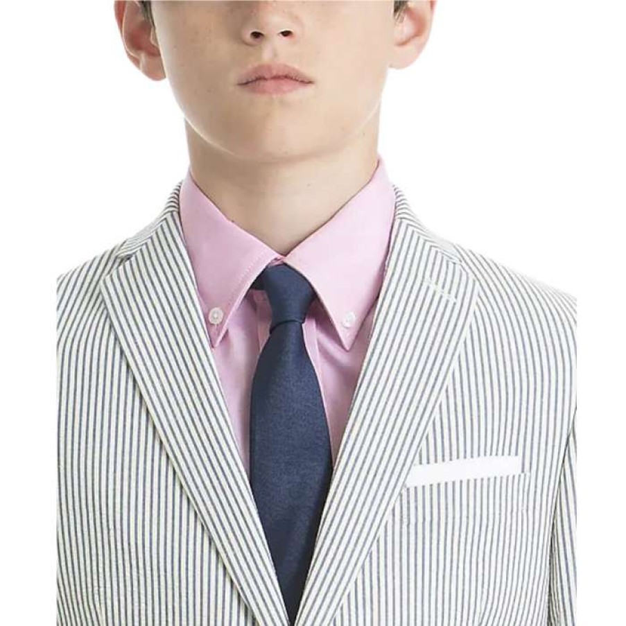 Kids * | Sale Boys Seersucker Suit By Ralph Lauren Blue/ White