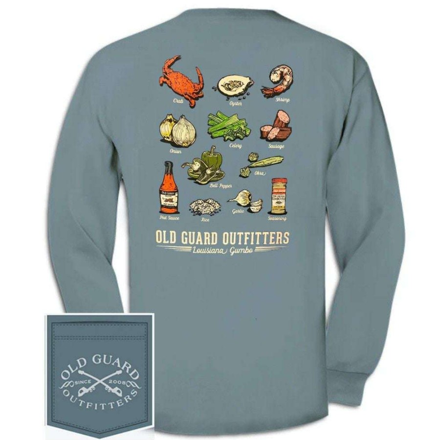 Men * | Sale La Gumbo Pot Tee By Old Guard Outfitters Blue