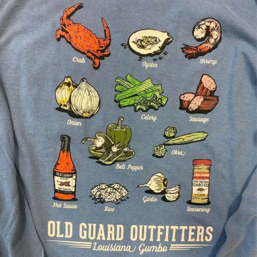 Men * | Sale La Gumbo Pot Tee By Old Guard Outfitters Blue