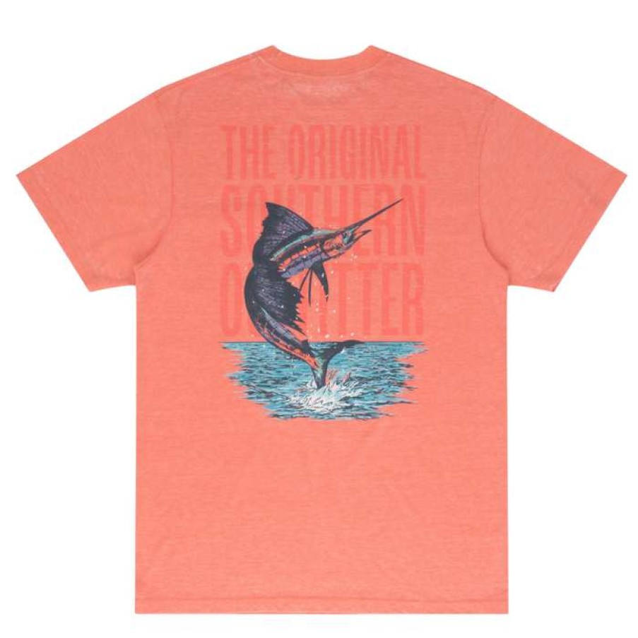 Men * | Classical Offshore Marlin Tee By Southern Marsh Coral