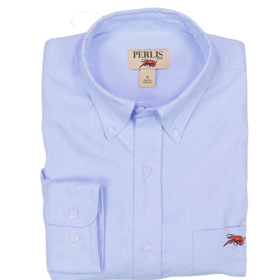 Crawfish * | 100% Guarantee Crawfish Washed Oxford Solid Standard Fit Sport Shirt