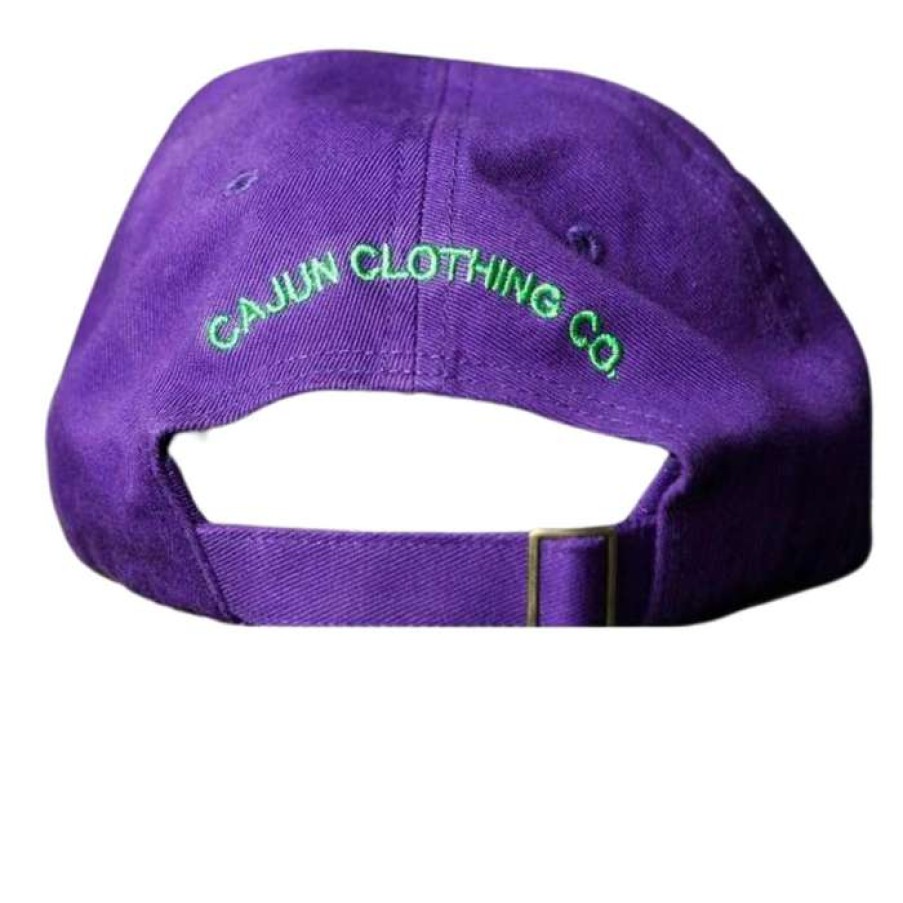 Crawfish * | Top Selling Crawfish Mardi Gras Washed Twill Cap Purple