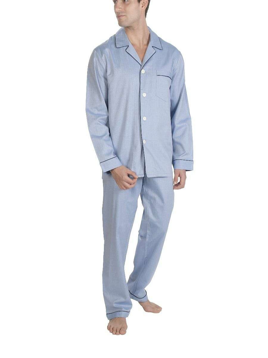 Men * | Good Quality Men'S Herringbone Pajama Set