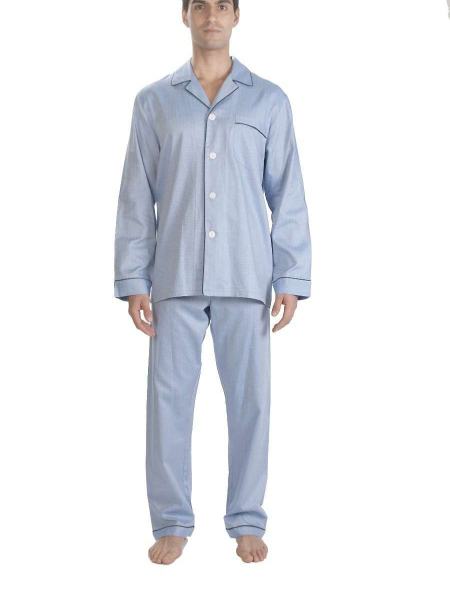 Men * | Good Quality Men'S Herringbone Pajama Set