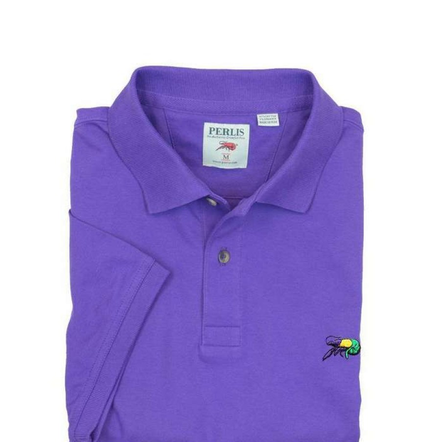 Crawfish * | Top Selling Crawfish Signature Mardi Gras Polo