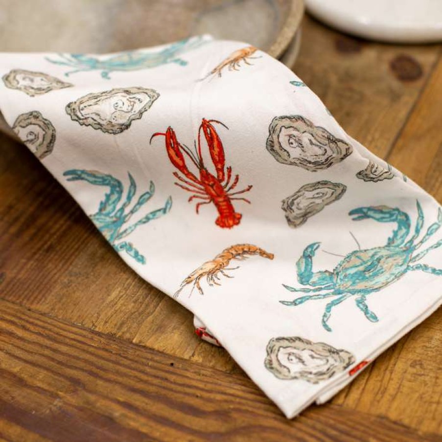 Gifts * | Latest Seafood Dish Towel By The Royal Standard Multi