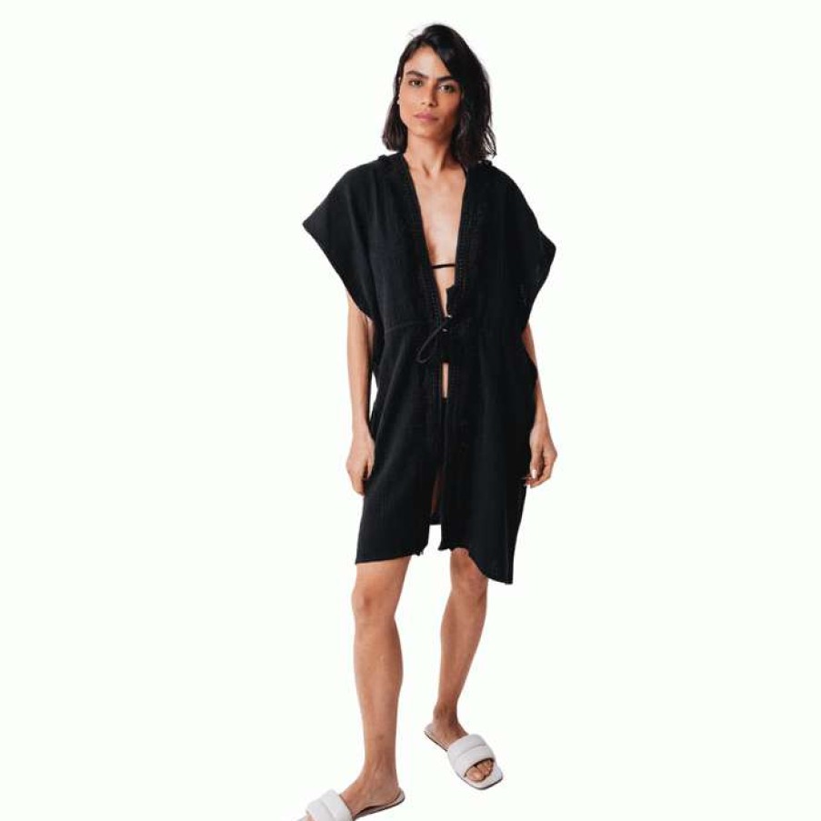 Women * | Latest Ladies Gauze Short Beach Coverup By Echo