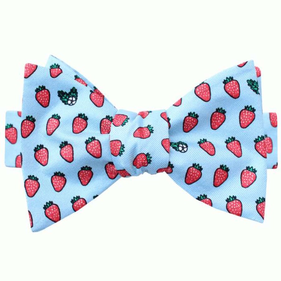 Kids * | Classical Boy'S Haspel Strawberry Bow Tie Gulf Blue