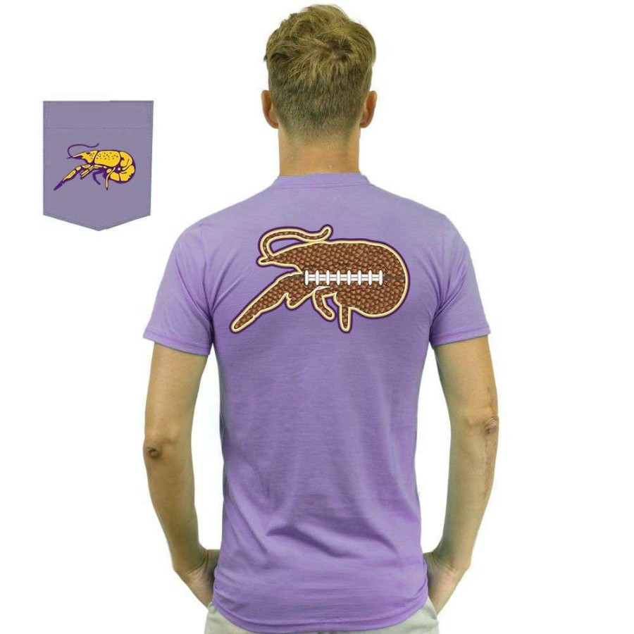 Crawfish * | Discounts Crawfish Football Purple & Gold Gameday Tee Purple Haze