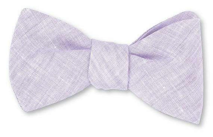 Kids * | Latest Boys Pre-Tied Linen Bow Tie By Hanauer Lavender