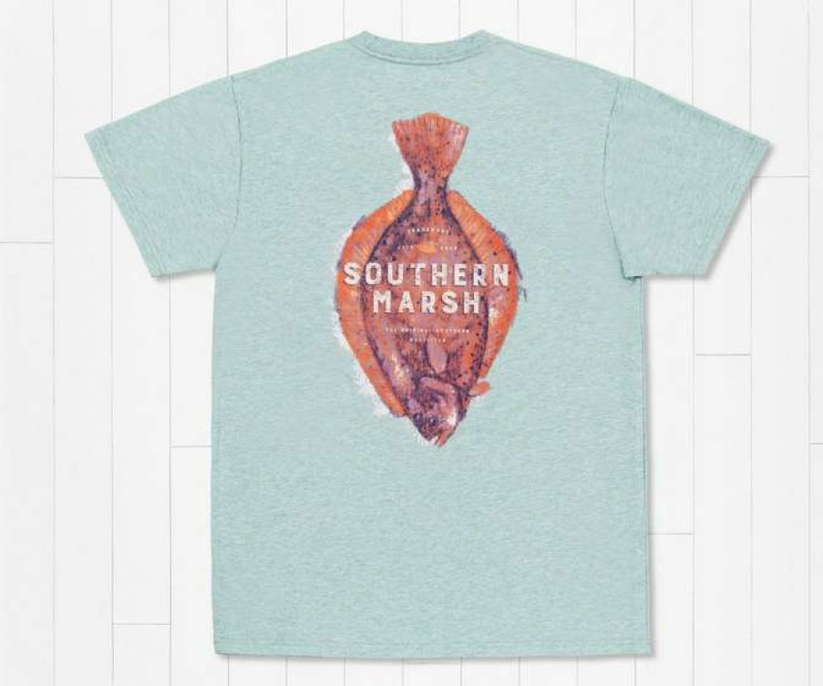 Men * | Top Selling Impressions Flounder Tee By Southern Marsh Wmb