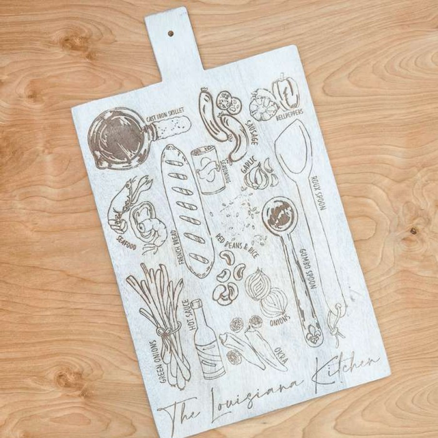 Gifts * | Latest Louisiana Kitchen Serving Board By The Royal Standard Natural