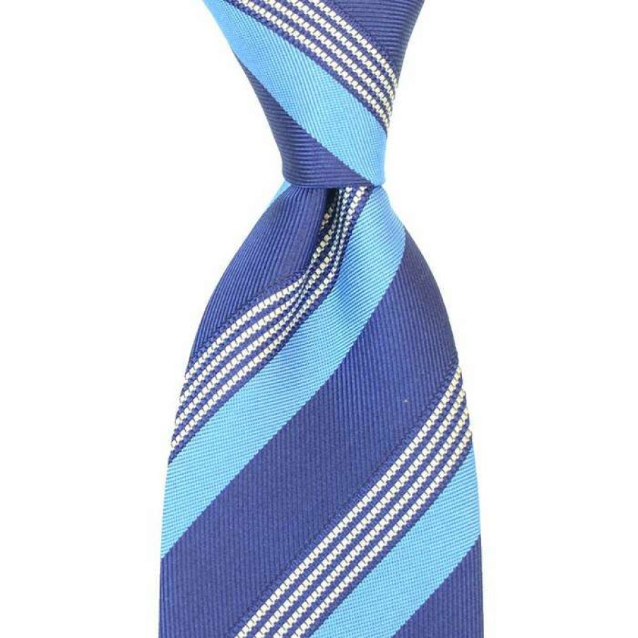 Men * | Classical Two Stripe Silk Neck Tie By David Donahue