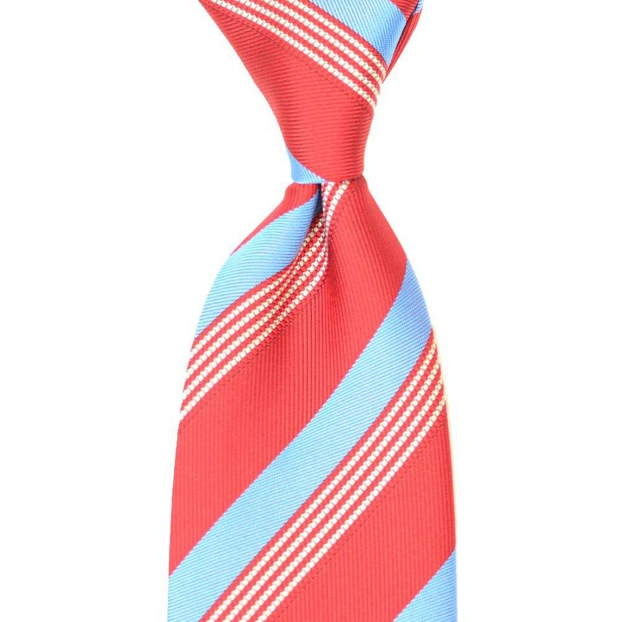 Men * | Classical Two Stripe Silk Neck Tie By David Donahue