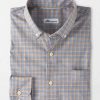 Men * | Classical Crown Mini Check Sport Shirt By Peter Millar