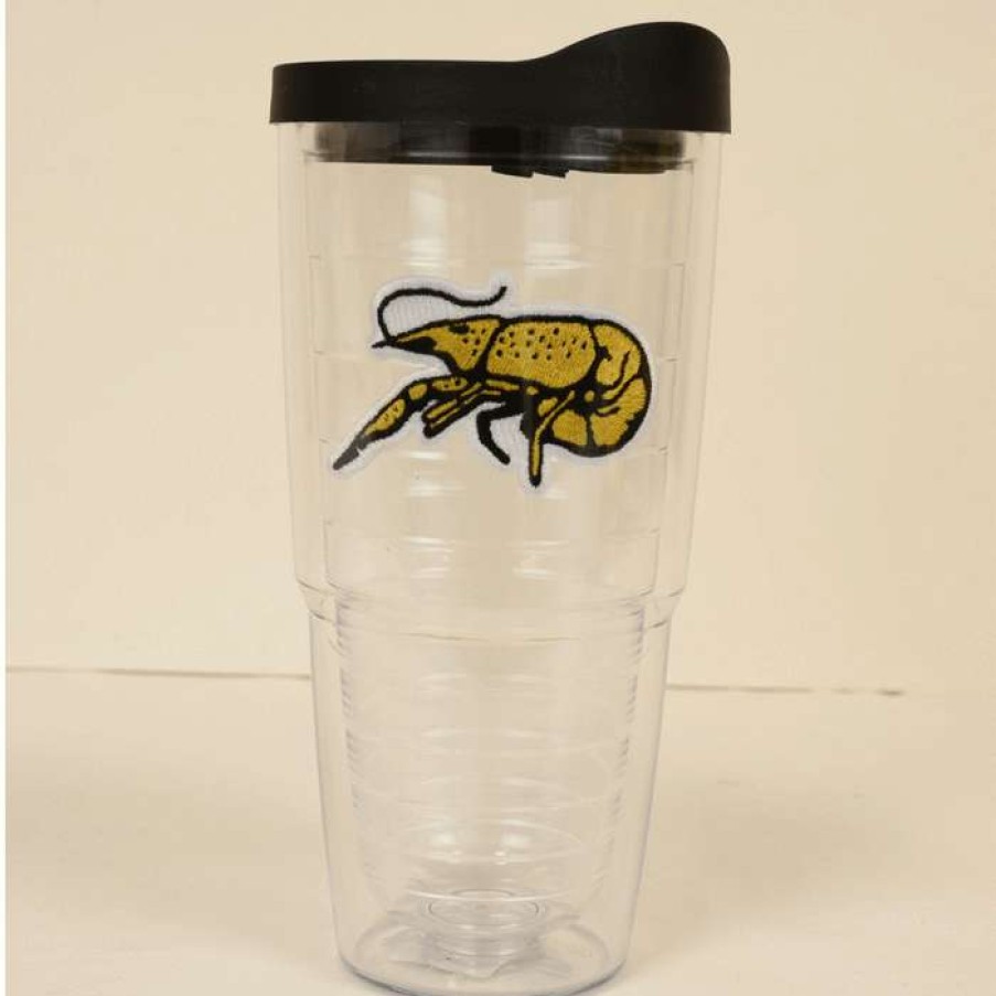 Crawfish * | Latest 24Oz Crawfish Black & Gold Tumbler With Lid