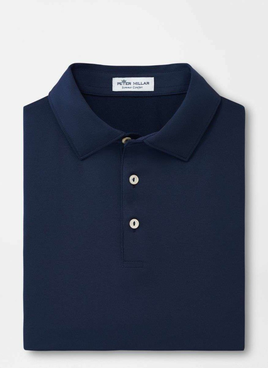 Men * | New Solid Stretch Mesh Peformance Polo By Peter Millar