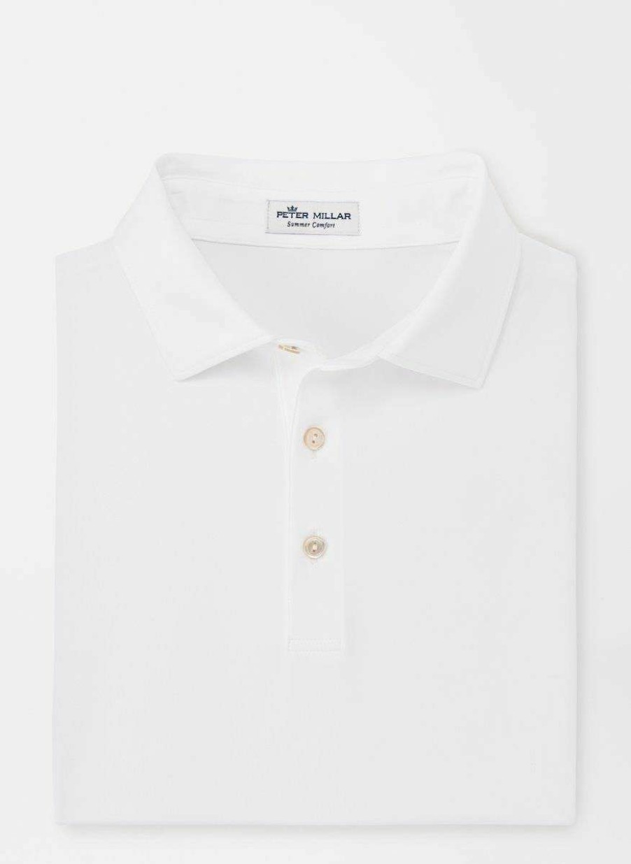 Men * | New Solid Stretch Mesh Peformance Polo By Peter Millar