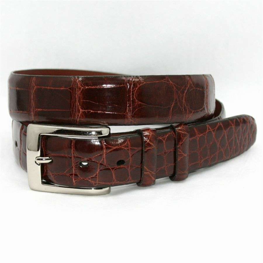 Men * | Hot Selling Genuine American Alligator Belt By Torino