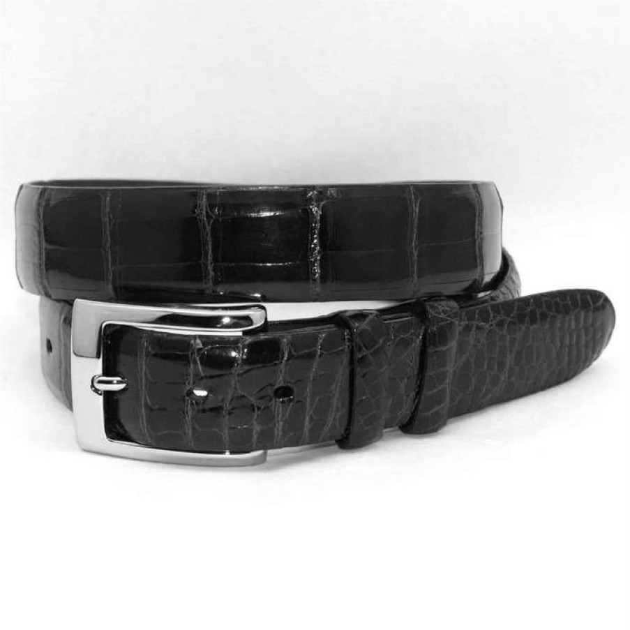 Men * | Hot Selling Genuine American Alligator Belt By Torino