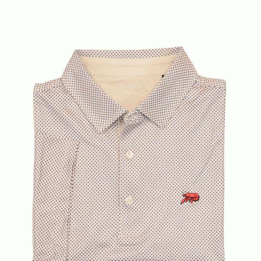 Crawfish * | Latest Crawfish Mini Dot Performance Polo